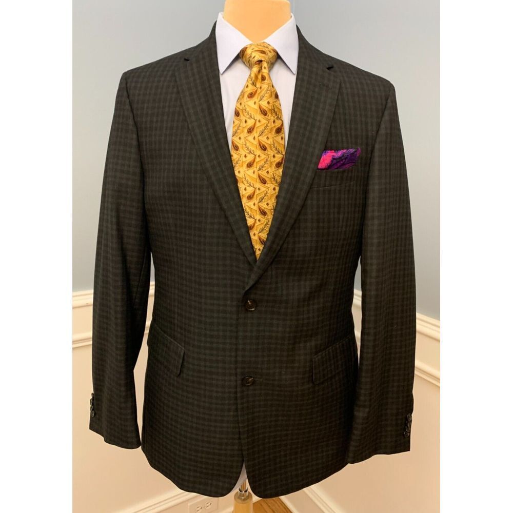 Tommy Hilfiger Tattersall Plaid Blazer Mens 42L Jacket Sportcoat